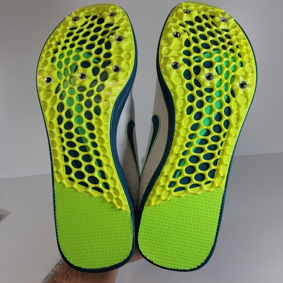 Nike Triple Jump Elite 3 White Electric Algae Spikes Men's Size 9 HV6425-100 - Picture 9 of 10